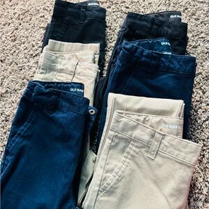 Old Navy boys Chinos - Black, Navy, and Tan